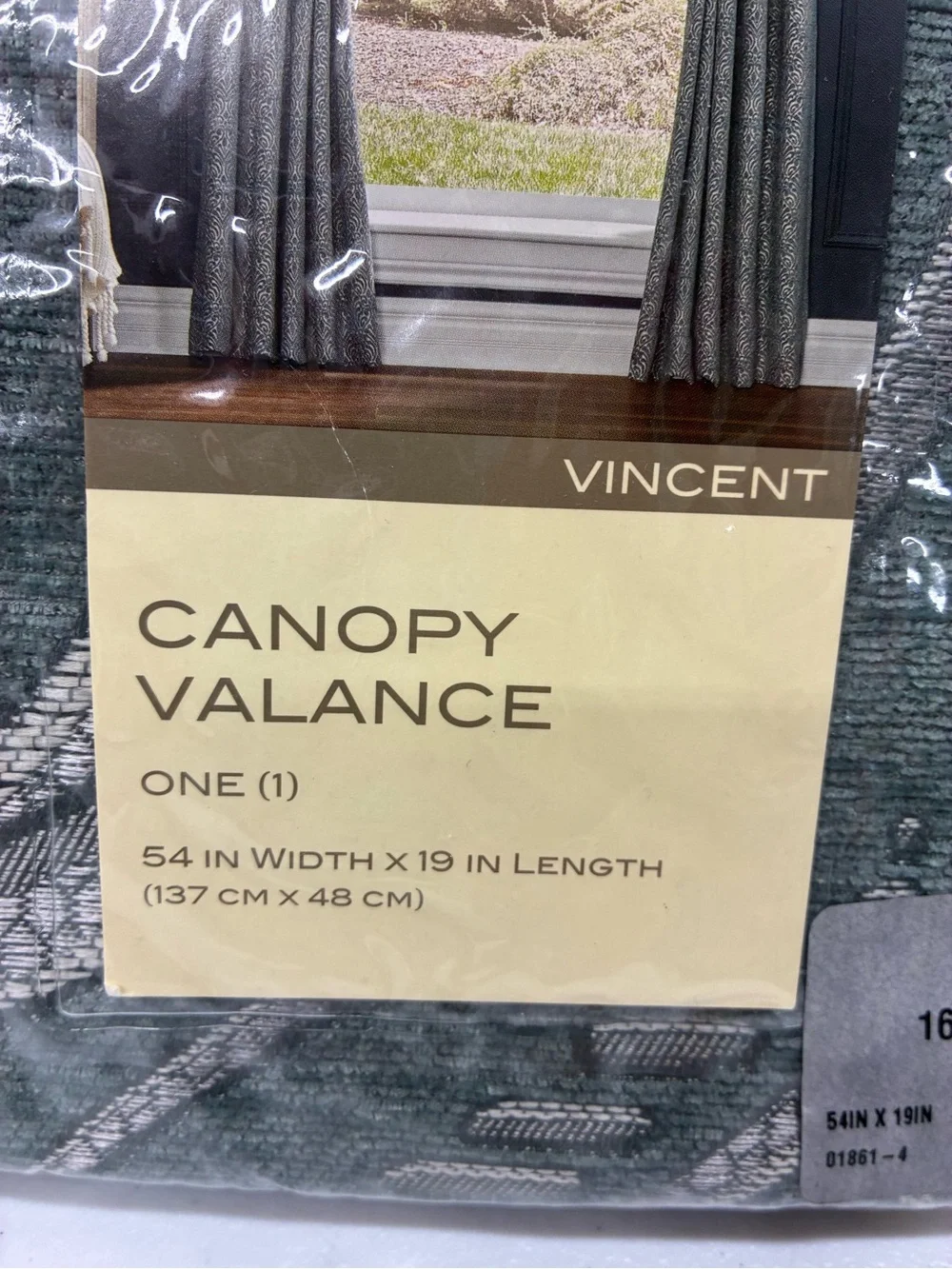 Croscill Classic canopy valance vincent slate blue 54